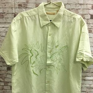 The Havanera Co Polo Shirt Hawaiian Drummer Golf L